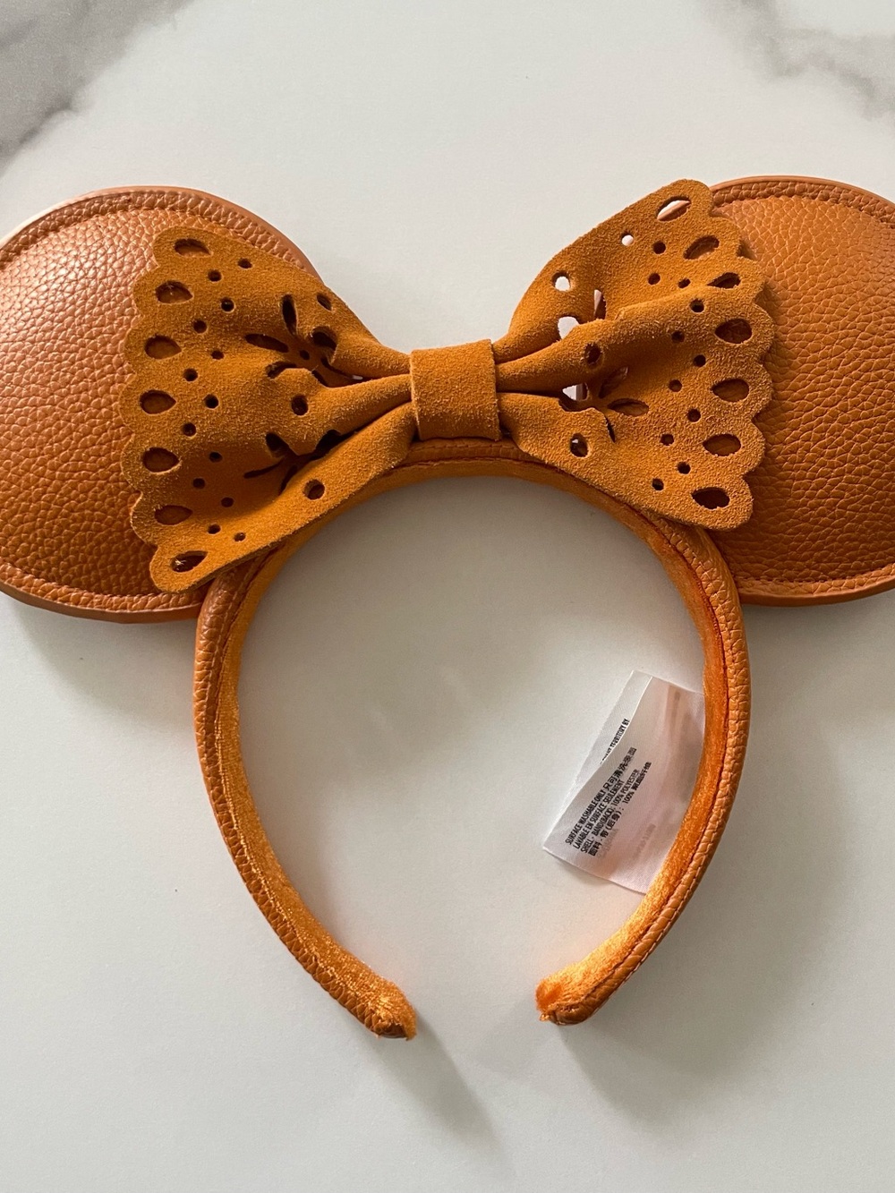 Disney Parks Minnie Desert Suede Sand Autumn Faux Ears Headband